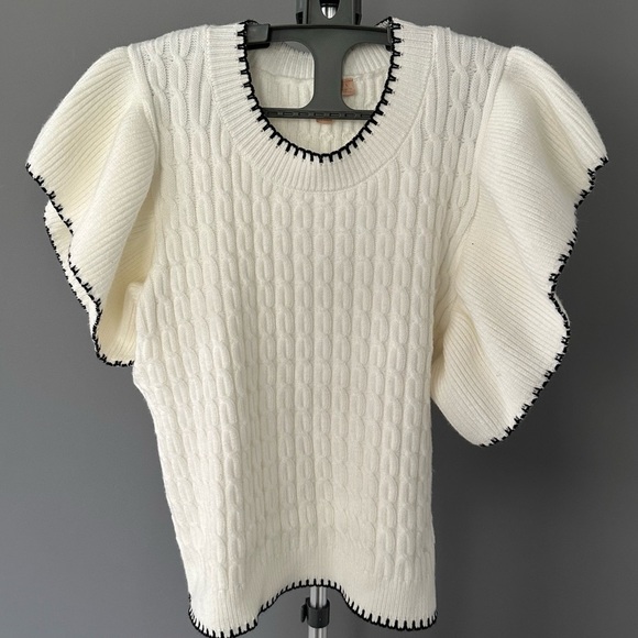 Charmed Hearts Ruffle Sleeve Sweater - Picture 2 of 7